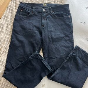 Lee Men's Dark Blue Straight Jeans